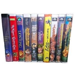 Vintage Kids Family VHS Movie Lot – Tested, Working, Rewound – Disney,...